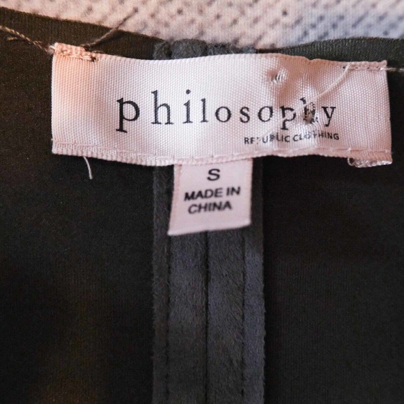 Philosophy Womens Size S Brown Faux Suede Duster Style Coat Duster Boho Hippie - Picture 9 of 11